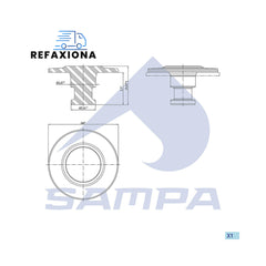 PERNO REY 3/8 QUINTA RUEDA